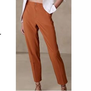 Banana Republic Airstretch High Rise Taper Pant in Adobe Brick